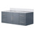 Lexora Geneva 48" Dark Grey Single Wall Mount Vanity Cabinet, White Carrara Marble Top, White Square Sink and no Mirror