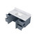 Lexora Geneva 48" Dark Grey Single Wall Mount Vanity Cabinet, White Carrara Marble Top, White Square Sink and no Mirror