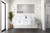 Lexora Geneva 60" Glossy White Wall Mount Vanity Cabinet Cabinet Only