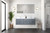 Lexora Geneva 60" Dark Grey Double Wall Mount Vanity Cabinet, no Top and 60" LED Mirror