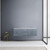 Lexora Geneva 60" Dark Grey Double Wall Mount Vanity, White Carrara Marble Top, White Square Sinks and no Mirror