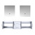 Lexora Geneva 72" Glossy White Double Wall Mount Vanity, no Top and 30" LED Mirrors