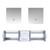 Lexora Geneva 72" Glossy White Double Wall Mount Vanity Cabinet, no Top and 30" LED Mirrors