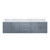 Lexora Geneva 72" Dark Grey Double Wall Mount Vanity Cabinet, White Carrara Marble Top, White Square Sinks and no Mirror