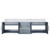 Lexora Geneva 72" Dark Grey Double Wall Mount Vanity Cabinet, White Carrara Marble Top, White Square Sinks and no Mirror