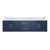 Lexora Geneva 72" Navy Blue Double Wall Mount Vanity Cabinet, White Carrara Marble Top, White Square Sinks and no Mirror