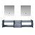 Lexora Geneva 80" Dark Grey Double Wall Mount Vanity Cabinet, no Top and 30" LED Mirrors
