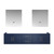Lexora Geneva 80" Navy Blue Double Wall Mount Vanity Cabinet, no Top and 30" LED Mirrors