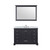Lexora Dukes 48" Espresso Single Vanity Cabinet, White Carrara Marble Top, White Square Sink and 46" Mirror w/ Faucet