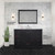 Lexora Dukes 48" Espresso Single Vanity Cabinet, White Carrara Marble Top, White Square Sink and 46" Mirror w/ Faucet
