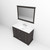 Lexora Dukes 48" Espresso Single Vanity Cabinet, White Carrara Marble Top, White Square Sink and 46" Mirror w/ Faucet