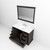 Lexora Dukes 48" Espresso Single Vanity Cabinet, White Carrara Marble Top, White Square Sink and 46" Mirror w/ Faucet