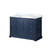 Lexora Dukes 48" Navy Blue Single Vanity Cabinet, White Carrara Marble Top, White Square Sink and no Mirror