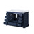 Lexora Dukes 48" Navy Blue Single Vanity Cabinet, White Carrara Marble Top, White Square Sink and no Mirror