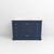 Lexora Dukes 48" Navy Blue Single Vanity Cabinet, White Carrara Marble Top, White Square Sink and no Mirror