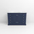 Lexora Dukes 48" Navy Blue Single Vanity Cabinet, White Carrara Marble Top, White Square Sink and no Mirror