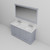 Lexora Dukes 60" Dark Grey Double Vanity Cabinet, White Carrara Marble Top, White Square Sinks and 58" Mirror w/ Faucets