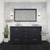 Lexora Dukes 60" Espresso Double Vanity Cabinet, White Carrara Marble Top, White Square Sinks and 58" Mirror w/ Faucets