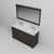 Lexora Dukes 60" Espresso Double Vanity Cabinet, White Carrara Marble Top, White Square Sinks and 58" Mirror w/ Faucets