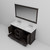Lexora Dukes 60" Espresso Double Vanity Cabinet, White Carrara Marble Top, White Square Sinks and 58" Mirror w/ Faucets