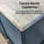 Lexora Dukes 60" Navy Blue Double Vanity Cabinet, White Carrara Marble Top, White Square Sinks and 58" Mirror