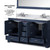 Lexora Dukes 60" Navy Blue Double Vanity Cabinet, White Carrara Marble Top, White Square Sinks and no Mirror Lexora Dukes 60" Navy Blue Double Vanity Cabinet, White Carrara Marble Top, White Square Sinks and no Mirror