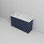 Lexora Dukes 60" Navy Blue Double Vanity Cabinet, White Carrara Marble Top, White Square Sinks and no Mirror Lexora Dukes 60" Navy Blue Double Vanity Cabinet, White Carrara Marble Top, White Square Sinks and no Mirror