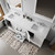 Lexora Dukes 80" White Double Vanity Cabinet, White Carrara Marble Top, White Square Sinks and 30" Mirrors w/ Faucets Lexora Dukes 80" White Double Vanity Cabinet, White Carrara Marble Top, White Square Sinks and 30" Mirrors w/ Faucets