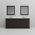 Lexora Dukes 80" Espresso Double Vanity Cabinet, White Carrara Marble Top, White Square Sinks and 30" Mirrors w/ Faucets