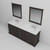 Lexora Dukes 80" Espresso Double Vanity Cabinet, White Carrara Marble Top, White Square Sinks and 30" Mirrors w/ Faucets
