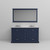 Lexora Dukes 80" Navy Blue Double Vanity Cabinet, White Carrara Marble Top, White Square Sinks and 30" Mirrors w/ Faucets Lexora Dukes 80" Navy Blue Double Vanity Cabinet, White Carrara Marble Top, White Square Sinks and 30" Mirrors w/ Faucets