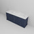 Lexora Dukes 80" Navy Blue Double Vanity Cabinet, White Carrara Marble Top, White Square Sinks and no Mirror