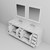 Lexora Dukes 84" White Double Vanity Cabinet, White Carrara Marble Top, White Square Sinks and 34" Mirrors w/ Faucets