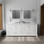 Lexora Dukes 84" White Double Vanity Cabinet, White Carrara Marble Top, White Square Sinks and 34" Mirrors w/ Faucets