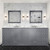 Lexora Dukes 84" Dark Grey Double Vanity Cabinet, White Carrara Marble Top, White Square Sinks and 34" Mirrors w/ Faucets