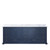 Lexora Dukes 84" Navy Blue Double Vanity Cabinet, White Carrara Marble Top, White Square Sinks and no Mirror