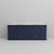 Lexora Dukes 84" Navy Blue Double Vanity Cabinet, White Carrara Marble Top, White Square Sinks and no Mirror