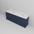 Lexora Dukes 84" Navy Blue Double Vanity Cabinet, White Carrara Marble Top, White Square Sinks and no Mirror