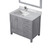 Lexora Jacques 36" Distressed Grey Single Vanity Cabinet, White Carrara Marble Top, White Square Sink and 34" Mirror w/ Faucet - Left Version Lexora Jacques 36" Distressed Grey Single Vanity Cabinet, White Carrara Marble Top, White Square Sink and 34" Mirror w/ Faucet - Left Version