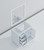Lexora Jacques 36" White Single Vanity Cabinet, no Top and 34" Mirror - Right Version