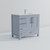Lexora Jacques 36" Dark Grey Single Vanity Cabinet, White Carrara Marble Top, White Square Sink and 34" Mirror w/ Faucet - Right Version Lexora Jacques 36" Dark Grey Single Vanity Cabinet, White Carrara Marble Top, White Square Sink and 34" Mirror w/ Faucet - Right Version