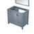 Lexora Jacques 36" Dark Grey Single Vanity Cabinet, no Top and 34" Mirror - Right Version