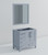 Lexora Jacques 36" Dark Grey Single Vanity Cabinet, no Top and 34" Mirror - Right Version