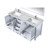 Lexora Jacques 72" White Double Vanity Cabinet, White Carrara Marble Top, White Square Sinks and 70" Mirror w/ Faucets