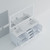 Lexora Jacques 72" White Double Vanity Cabinet, White Carrara Marble Top, White Square Sinks and 70" Mirror w/ Faucets