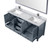 Lexora Jacques 72" Dark Grey Double Vanity Cabinet, White Carrara Marble Top, White Square Sinks and 70" Mirror w/ Faucets