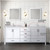 Lexora Jacques 80" White Double Vanity Cabinet, White Carrara Marble Top, White Square Sinks and 30" Mirrors w/ Faucets