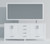 Lexora Jacques 80" White Double Vanity Cabinet, White Carrara Marble Top, White Square Sinks and 30" Mirrors w/ Faucets