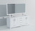 Lexora Jacques 80" White Double Vanity Cabinet, White Carrara Marble Top, White Square Sinks and 30" Mirrors w/ Faucets