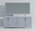 Lexora Jacques 84" Dark Grey Double Vanity Cabinet, White Carrara Marble Top, White Square Sinks and 34" Mirrors w/ Faucets